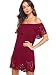 Floerns Women's Off Shoulder Ruffle Loose Tunic Shift Dress
