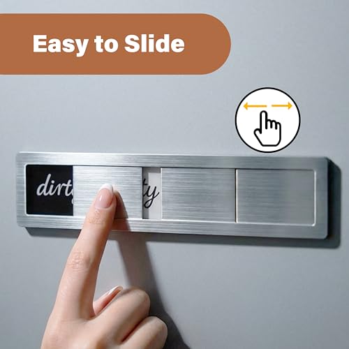 EliteSign Clean Dirty Magnet for Dishwasher,Dishwasher Sign Clean Dirty Running Empty,Dishwasher Clean Dirty Sign Easy to Slide,No-Marking Adhesive Included,Stainless Steel Silver,3 Options by EliteSign - Image 4