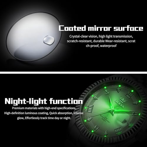 Image of OLEVS Classic Mens Watch Diamond Analog Luxury Watches Stainless Steel Waterproof Date Two Tone Luminous Watch for Men