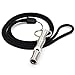 Edelstahl-Pfeife, Whistle Trillerpfeife Signalpfeife mit Halsband + Schlüsselanhänger, 54x10mm