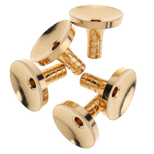 DIYEAH Soporte para Conos de Incienso de Latón Dorado, Base Metálica Diseño de Reflujo, Pack de 5 Piezas para Decoración del Hogar y Aromaterapia
