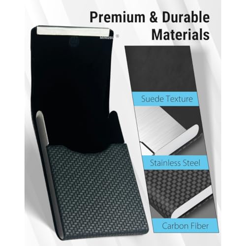 Image of Mini2buy Customized Name Engraved Card Holder for Credit, Debit, ATM, and Business Visiting Cards from Premium Stainless Steel Size Ideal for Personal use or Corporate Gifting (Black S D)