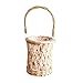 Doitool Korb 1 Stück Rattan Weberei Blumenkorb Handkorb Blumenampel (hellbraun)