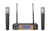 GTD Audio U-35H UHF Wireless Microphone System Karaoke mic with 2 microphones