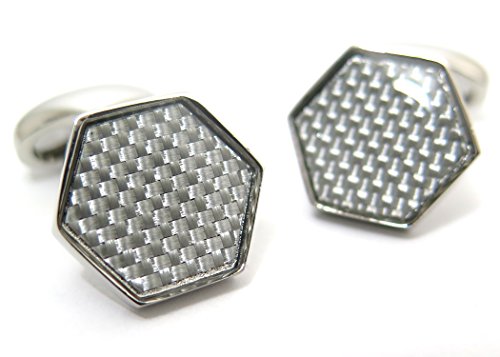 バベットワッサーマン(Babette Wasserman) ヘキサゴンカーボンカフス(グレー) (カフスボタン/カフリンクス)