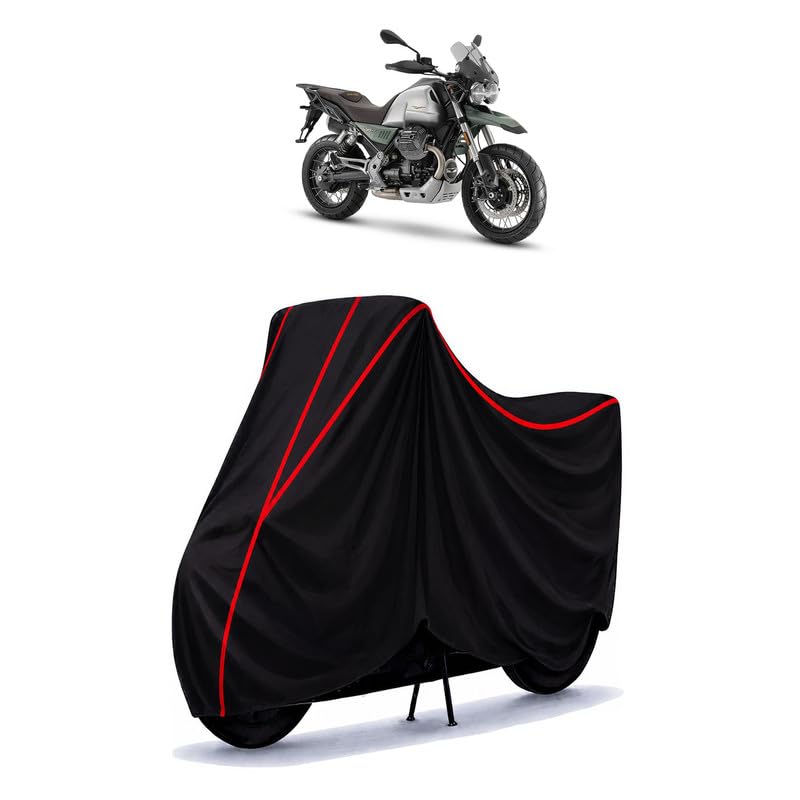 Image of V85 TT Water Resistant Bike Cover for All Motorcycles & Scooters | Heavy Duty Premium Taffeta Fabric | UV Protection, Dustproof, Scratchproof | All Weather Two Wheeler Body Cover with Elastic Bottom
