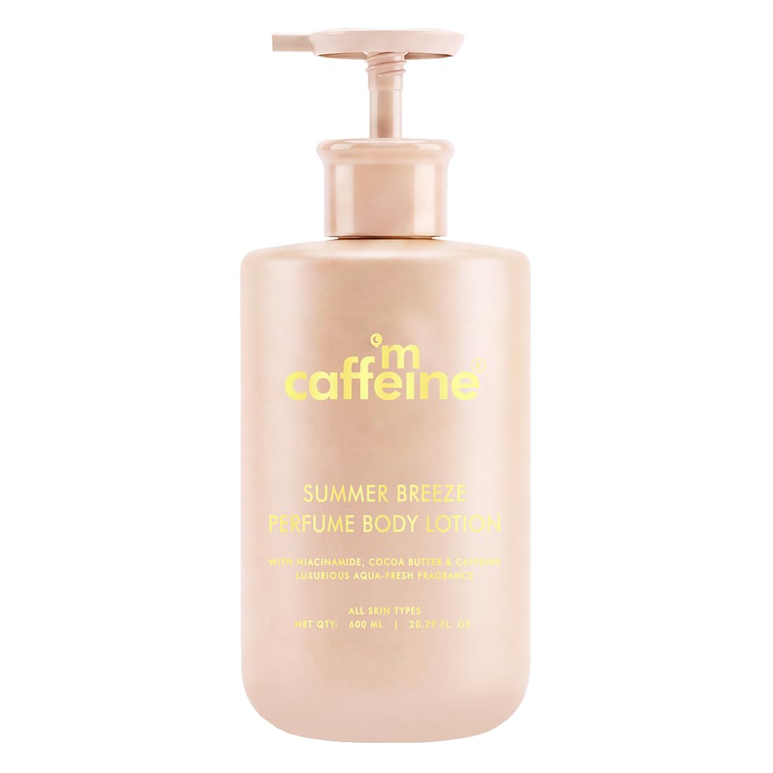 mCaffeine Summer Breeze Perfume Body Lotion| Niacinamide, Cocoa Butter & Shea Butter For Deep Moisturization | Lightweight, Non-Sticky | Aqua-Fresh Beachy Fragrance | Body Lotion For Dry Skin - 600ml-image-34