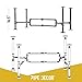 PIPE DECOR Coffee Table Leg Set, Rustic Industrial Living Room Office Table Base Kit, Dark Grey Black Rough Pipes and Fittings Heavy Weight Construction, Loop Design