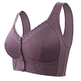 ALDOLA BH ohne bügel mit Vorderverschluss Spitze BH Lila Bequemer mit...