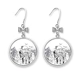 Dao Religion Boucles d'oreilles à tige en forme de nœud en porcelaine, NA.