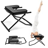 VECKYJL Yoga Headstand Bench Inversion Chair, Yoga Headstand Stool, Foldable Headstand Trainer for Practice Head Stand, Shoulderstand, Balance Training Core Strength Building - Yoga Headstander