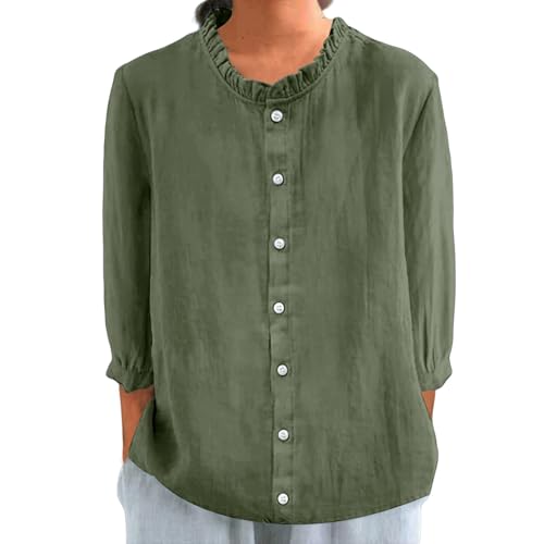 Jagdbekleidung Damen Bluse Lose Pullover Top Freizeithemd T-Shirt Damen Bluse Langarm Hellblau (Camouflage, XXXL)