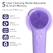 ADINC Silicone Face Scrubber, Waterproof Rechargeable Facial Cleansing Brush, 5 Cleansing Modes with Nose Brush for Women & Men Electric Face Wash Brush for Deep Cleaning Exfoliating, Massaging Purple