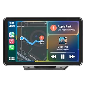 2025 Enhanced Carplay Screen for Car – 7″ HD Portable Carplay & Android Auto with Bluetooth, HD Backup Camera, GPS Navigation, Siri, FM Radio, AUX, and Mirror Link – Compatible with All Vehicles
