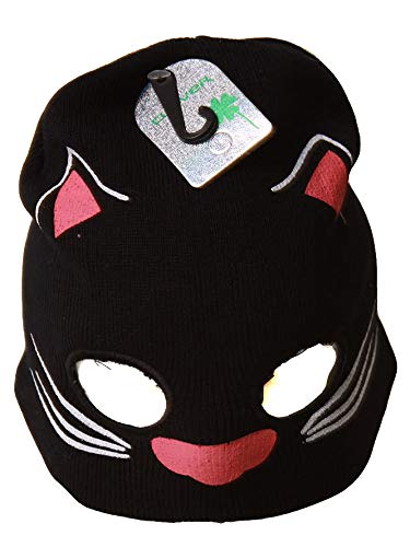 Cute Youth Size Cuffless Cat Mask Beanie with Eye Holes2