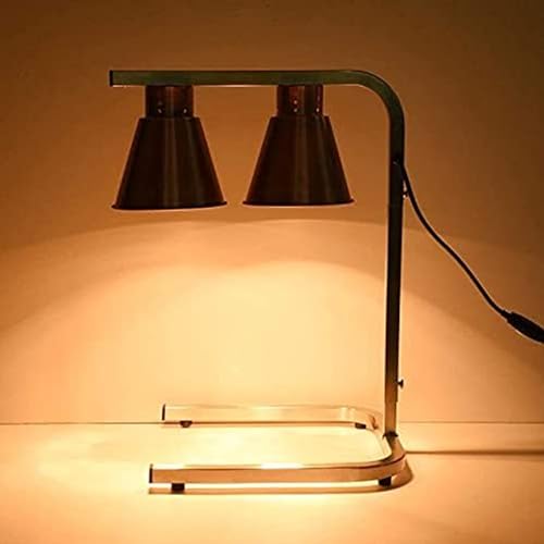 Lampe chauffante double pour aliments réglable avec 2 ampoules