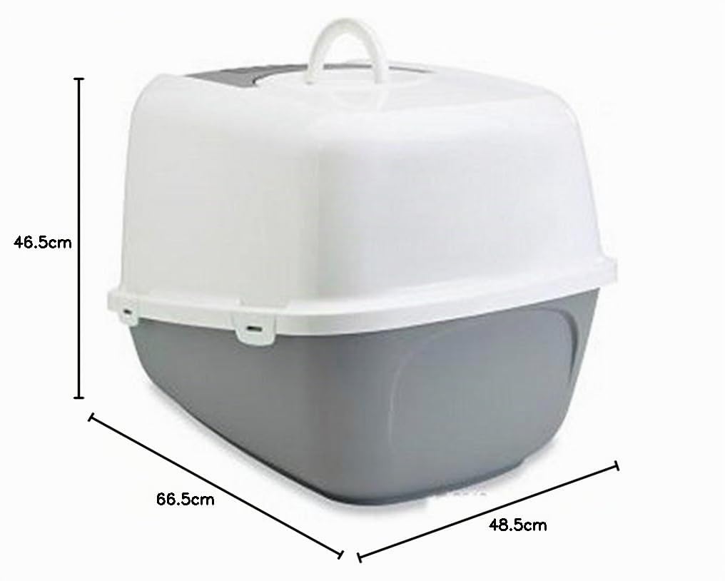 Arenero cubierto grande XXL, tiene una abertura superior para una limpieza rápida y fácil, un interior espacioso, ideal para gatos muy grandes