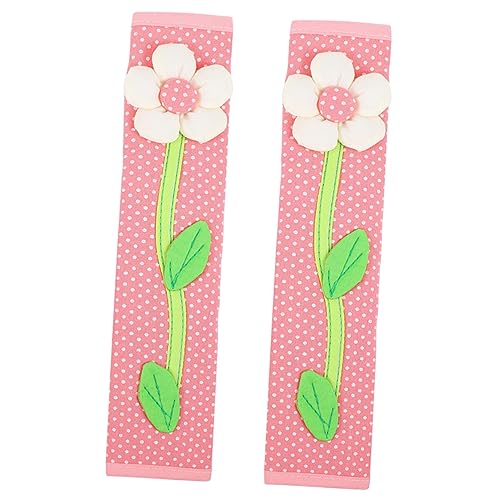 Sewroro 2 piezas Cubiertas para Manijas de Frigorífico de Rosa Protectores Antideslizantes para Puertas de Nevera Decoración Práctica para Cocina y Electrodomésticos