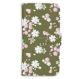 Google Pixel 10 用 桜花 花柄 フラワー モスグリーン 手帳 スマホケース カードスロット ピクセル10のカバー 耐衝撃性 携帯カバー ストラップホール bcba05c