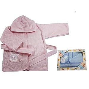 Bubabù Szlafrok Dziecięcy z Kapturem Różowy