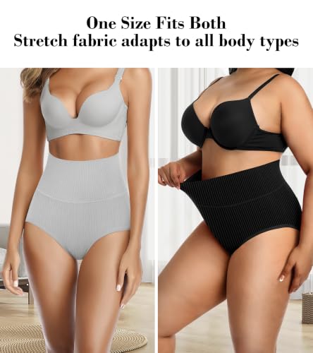 Image of High Waisted Womens Underwear Cotton Tummy Control Postpartum Essentials Full Coverage Panties Soft Comfortable Briefs