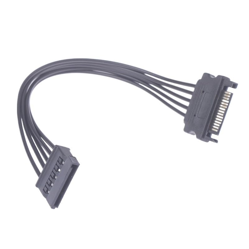 1pc SATA 15Pin Male to Female Power Extension Cable HDD SSD Supply for PC 20 CM