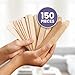 Tress Wellness - Waxing Sticks for Hair Removal - Premium Splinter-Free Wooden Sticks for Waxing, Wax Stick for Body and Face Waxing,150 Wax Sticks