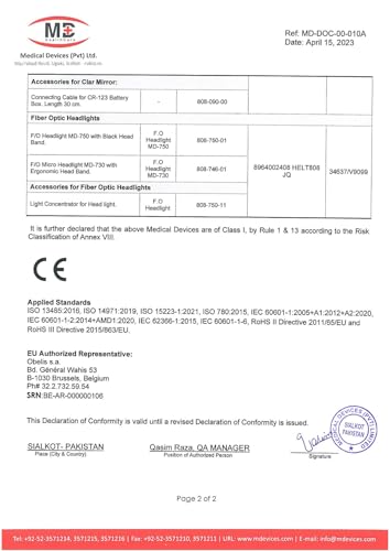 GiMa 31108 Modell lux-55 Spiegel Vorne ORL, batteriebetrieben, 6 V