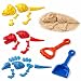 Liberty Imports 3 Pack Large Dinosaur Fossil Sand Molds Beach Toy Set for Kids with Rake and Shovel (25pc Playset)