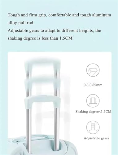 2-Piece Travel Suitcase Set with 22'' Hardshell Carry-On and 14'' Cosmetic Case, Built-In 3-Digit Combination Lock, 360° Spinner Wheels, Durable & Stylish4