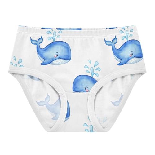 Cotton Toddler Underwear Custom Cute Whale Sea Fish Little Girl Panties Fancy Kids Undies Briefs 2t
