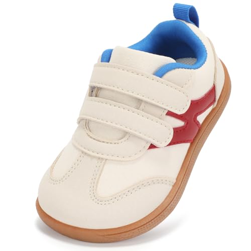 Image of STQ KIDS Toddler Shoes Wide Toe Box Barefoot Sneakers | Zero Drop, Soft Sole, Non Slip, Hook and Loop, Prechool Ready, Indoor Outdoor Play