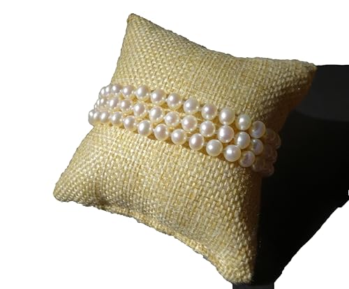Bracelet perles de culture blanches 3 rangs, le cadeau idéal