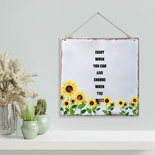 Plaque bois tournesol à offrir : cadeau crémaillère rustique idéal