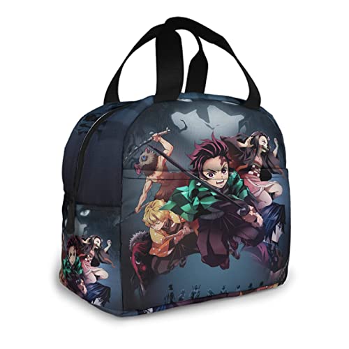 Jiwei Insulated Lunch Bag Large Lunch Box Anime Tote Bag For Women Men Work Picnic Beach #TOP1