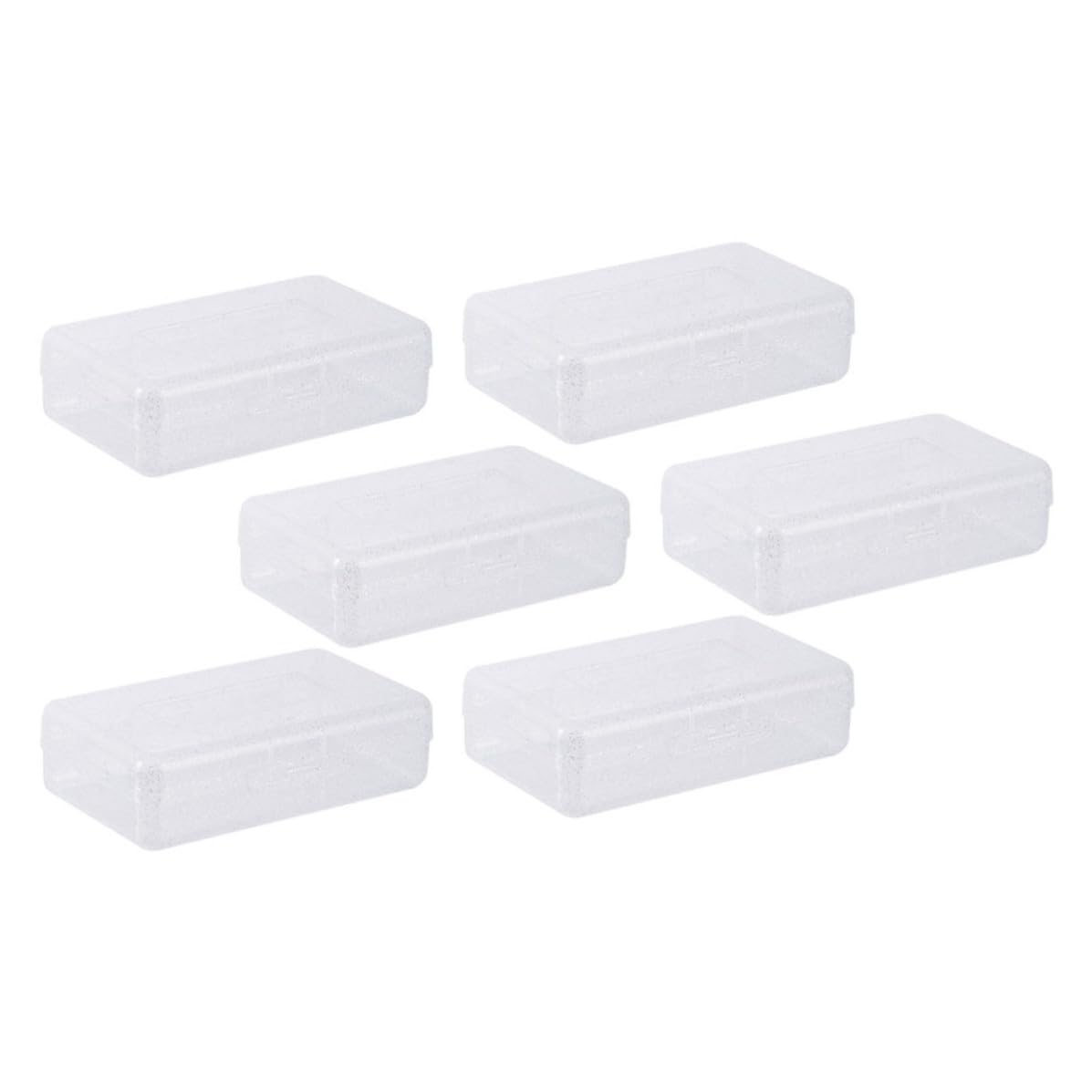 Set 6 Pezzi Astucci in Plastica Trasparente Coperchio, Organizer per Cancelleria in Pp, Contenitore Semplice e Delicato per Scuola e Ufficio
