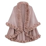 【Estilo de moda】 Estola de punto de piel sintética se puede usar a diario con vestidos de noche, vestidos largos, suéteres, jeans y botas. Es un accesorio imprescindible para actividades al aire libre en invierno.