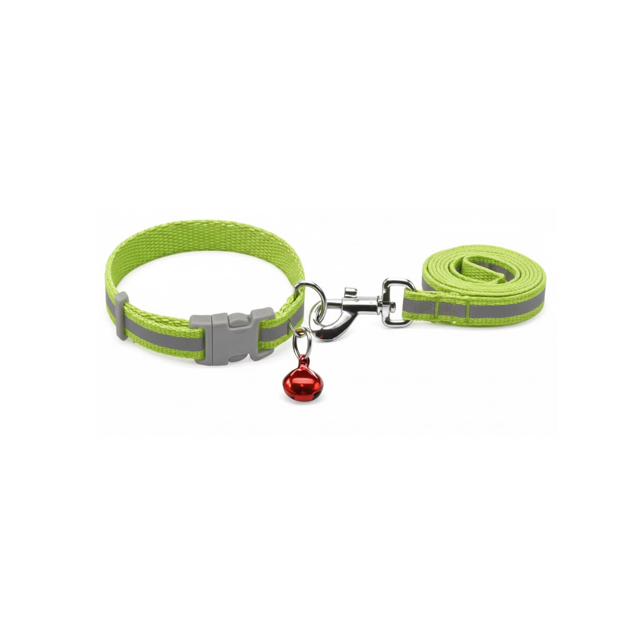 Dog Trust Nylon Cat Collar Belt & Leash Set, Reflective Dog, Cat, Puppies Collar Adjustable, Durable & Lightweight Belt (Green, Pack of 1 Piece)-image-45