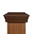 6x6 Post Cap (6.0") Dark Brown Flat Square Newel Newport Top for Outdoor Fences, Mailboxes & Decks, by Atlanta Post Caps