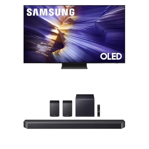 Image of Samsung 55-Inch Class OLED S90F 4K Smart TV (2025 Model) NQ4 AI Gen3 Processor, 4K AI Upscaling Pro + Samsung Q990F 11.1.4ch Q Series Subwoofer + Rear Speaker, Wireless Dolby Atmos (HW-Q990F, 2025)
