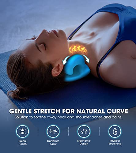 Octifie Maca de pescoço sem odor para alívio da dor no pescoço, dispositivo ergonômico de tração cer