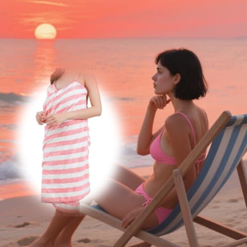 Glow Wrap Towel with Straps with Straps, Sexy Sling Bath， Wearable Towels Dress Absorbent Bath Robe， Soft and Quick-Dry Spa Shower Wrap(Rose Red+Pink+White,Large+Small)2