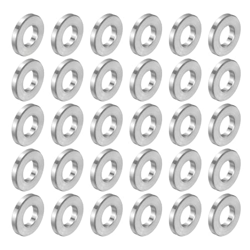 QUARKZMAN 50 Stück Edelstahl Abstandshalter 3/8 Bohrung x 3/4 AD x 1/8 Länge Schraube Buchse Glatte Oberfläche Rund Metall Distanzhülsen für M10 Schrauben Bolzen und Stangen