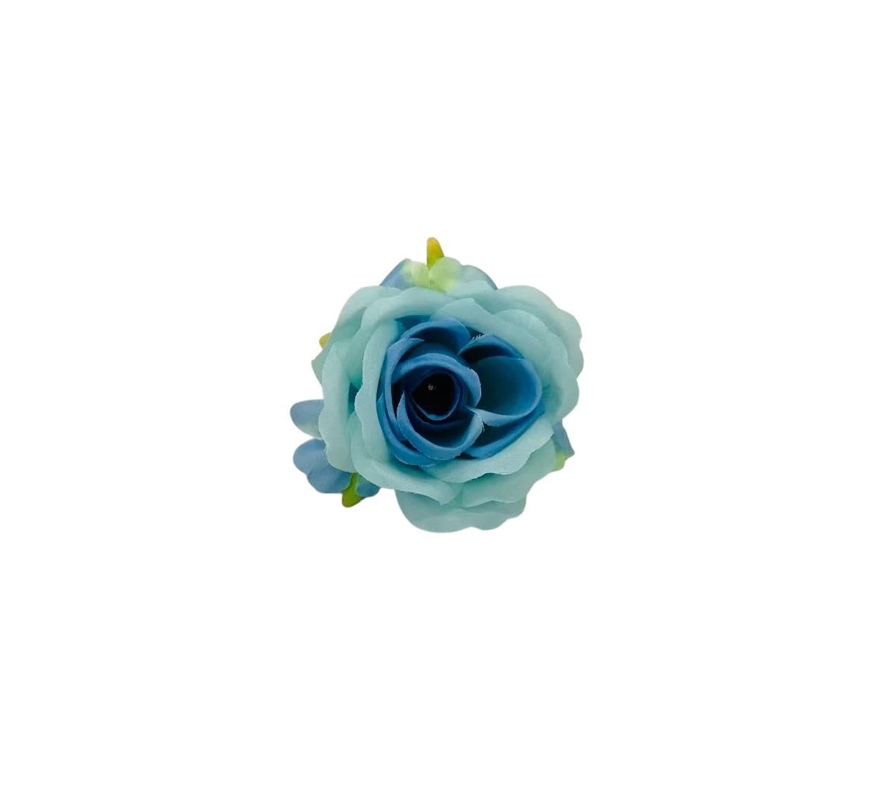 Wrap Concepts Rose Head (Pack of 20) (Tiffany & Sky Blue) 1