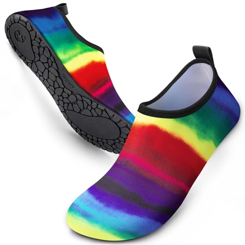 Image of SIMARI Water Shoes for Women Men Swim Aqua Socks Beach Pool Essentials Barefoot Surf River Boat Kayak Sea Yoga Sand Exercise Sport Accessories Breathable Quick-Dry Adult Youth Kid Size SWS001