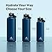 POWCAN 24 oz Water Bottle Insulated: BPA-Free, Leakproof Lid with Straw, Lightweight, Flex Cap, Stainless Steel Insulated Flask for Office, Men, Gym, Commute, Worker, Walking, Cycling (Indigo Blue)