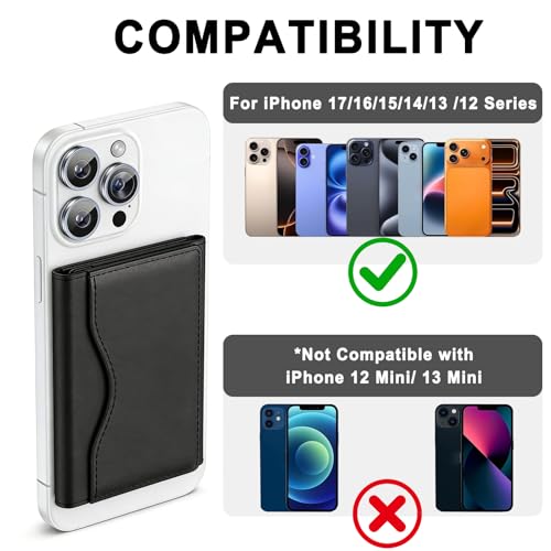 GDANIYJ Tri-Fold Magnetic Wallet Black - Image 7