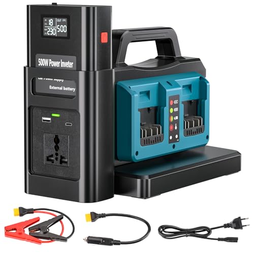 Onduleur sinusoïdal Pure 500W Adisipsoarin pour batterie Bosch 18V convertisseur 230V portable
