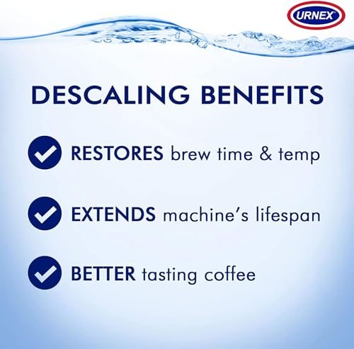 Image of Urnex Dezcal Coffee and Espresso Machine Descaling Powder, 4 Single Use Packets
