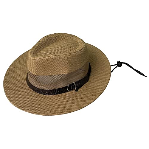 Sombrero de paja Panamá Fedora Sombrero para mujeres y hombres, sombrero de playa de verano, sombrero de paja de vaquero, sombrero de paja sombrero de ala ancha, sombrero de safari Trilby, sombrero